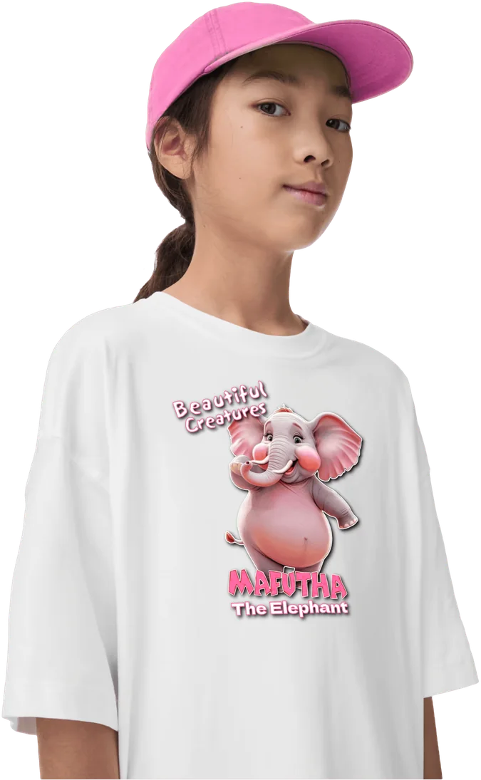 Girl wearing a Mafutha t-shirt