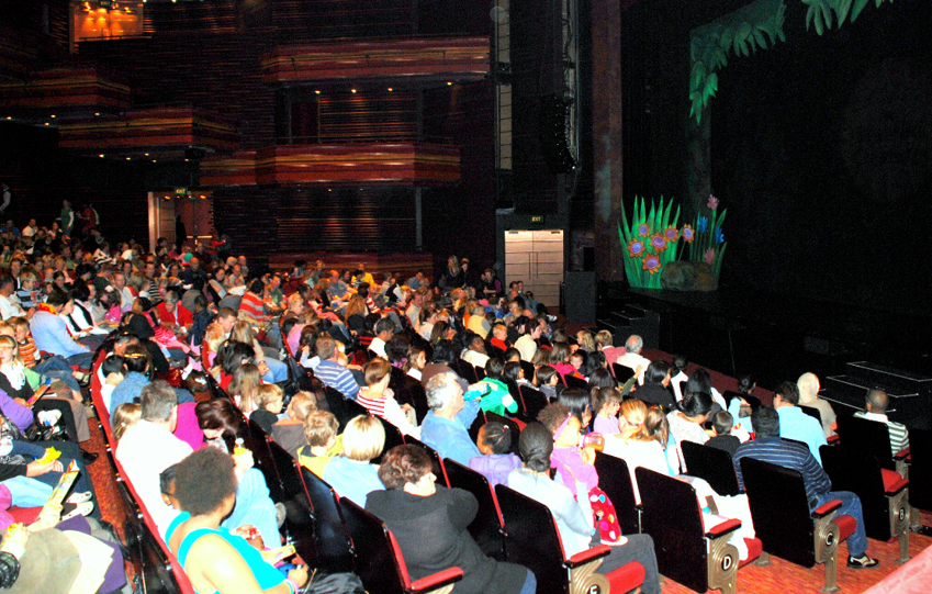 A packed family audience at The Teatro, Montecasino
